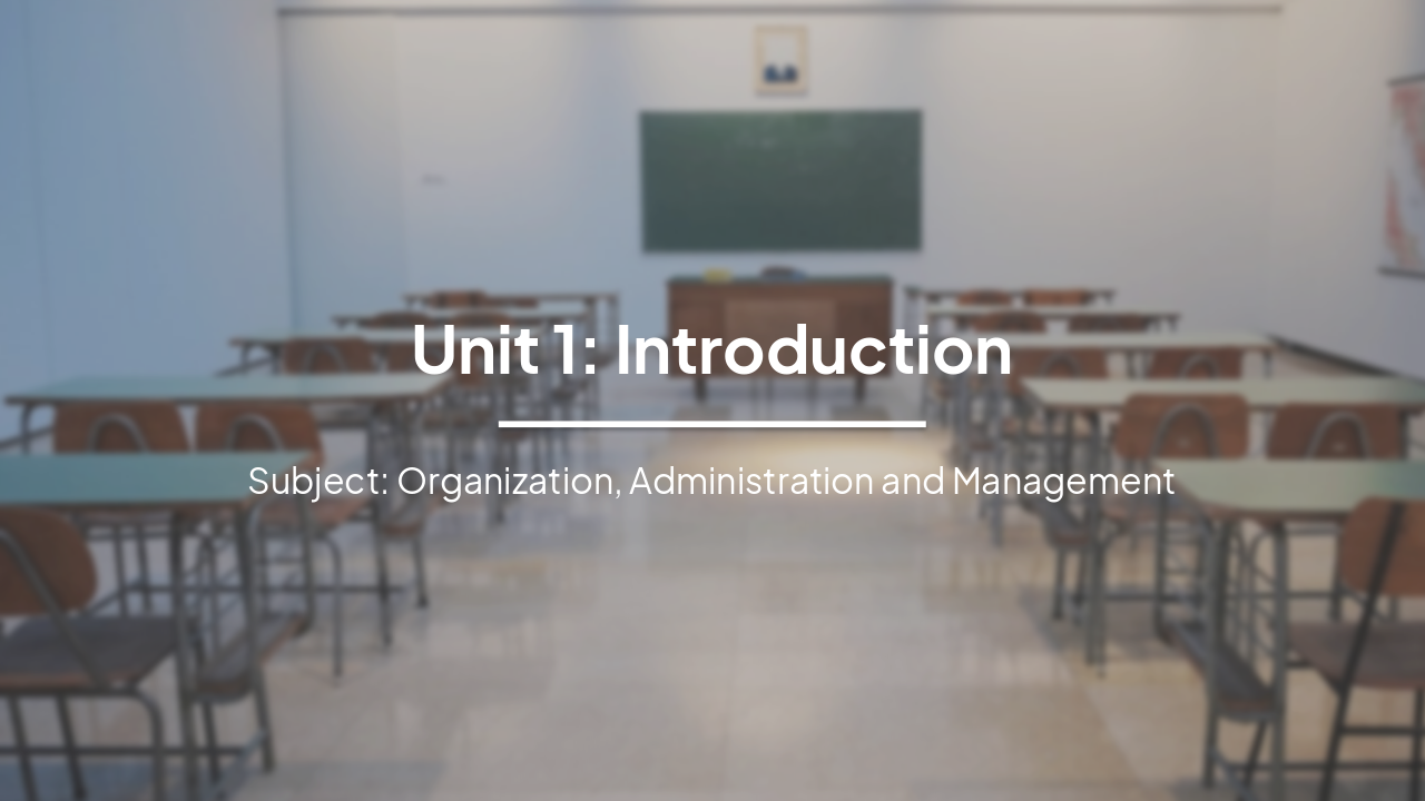 Slide 1 - Unit 1: Introduction