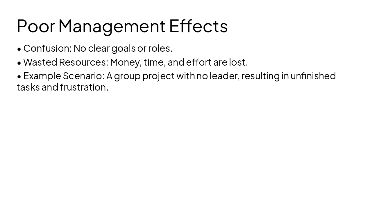 Slide 10 - Poor Management Effects