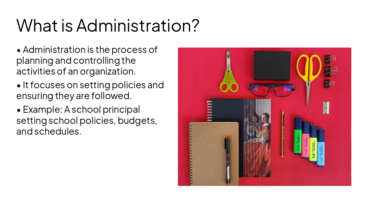 Slide 5 - What is Administration?