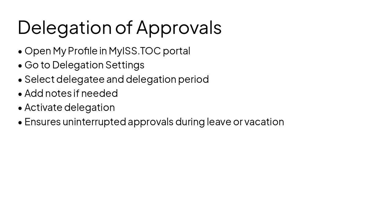 Slide 9 - Delegation of Approvals
