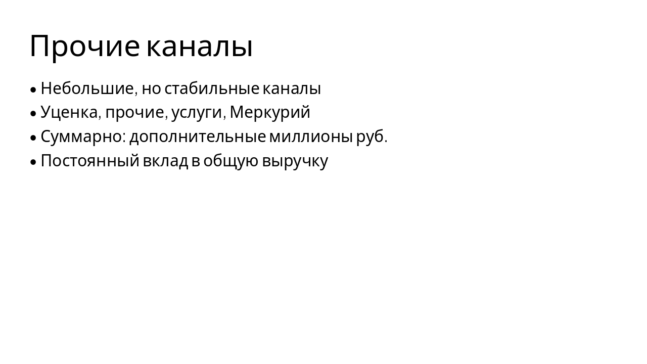 Slide 7 - Прочие каналы