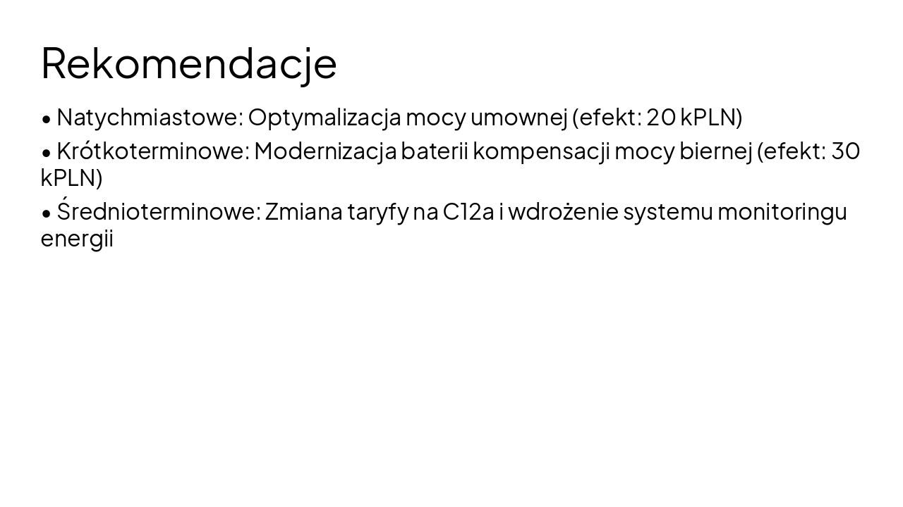 Slide 16 - Rekomendacje