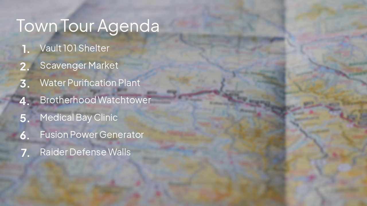 Slide 2 - Town Tour Agenda