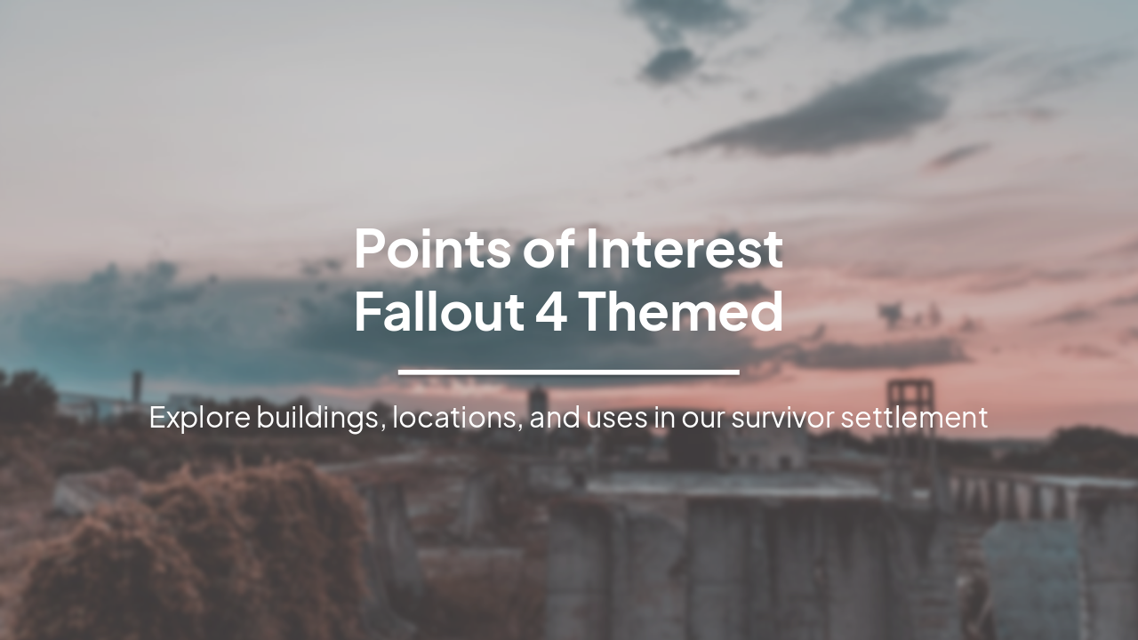 Slide 1 - Points of Interest
Fallout 4 Themed
