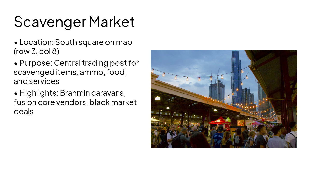 Slide 4 - Scavenger Market