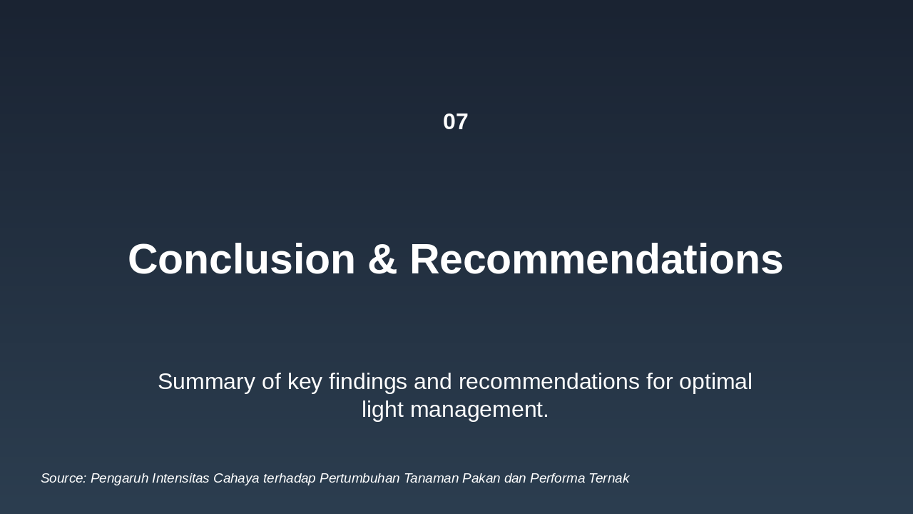 Slide 15 - Conclusion & Recommendations