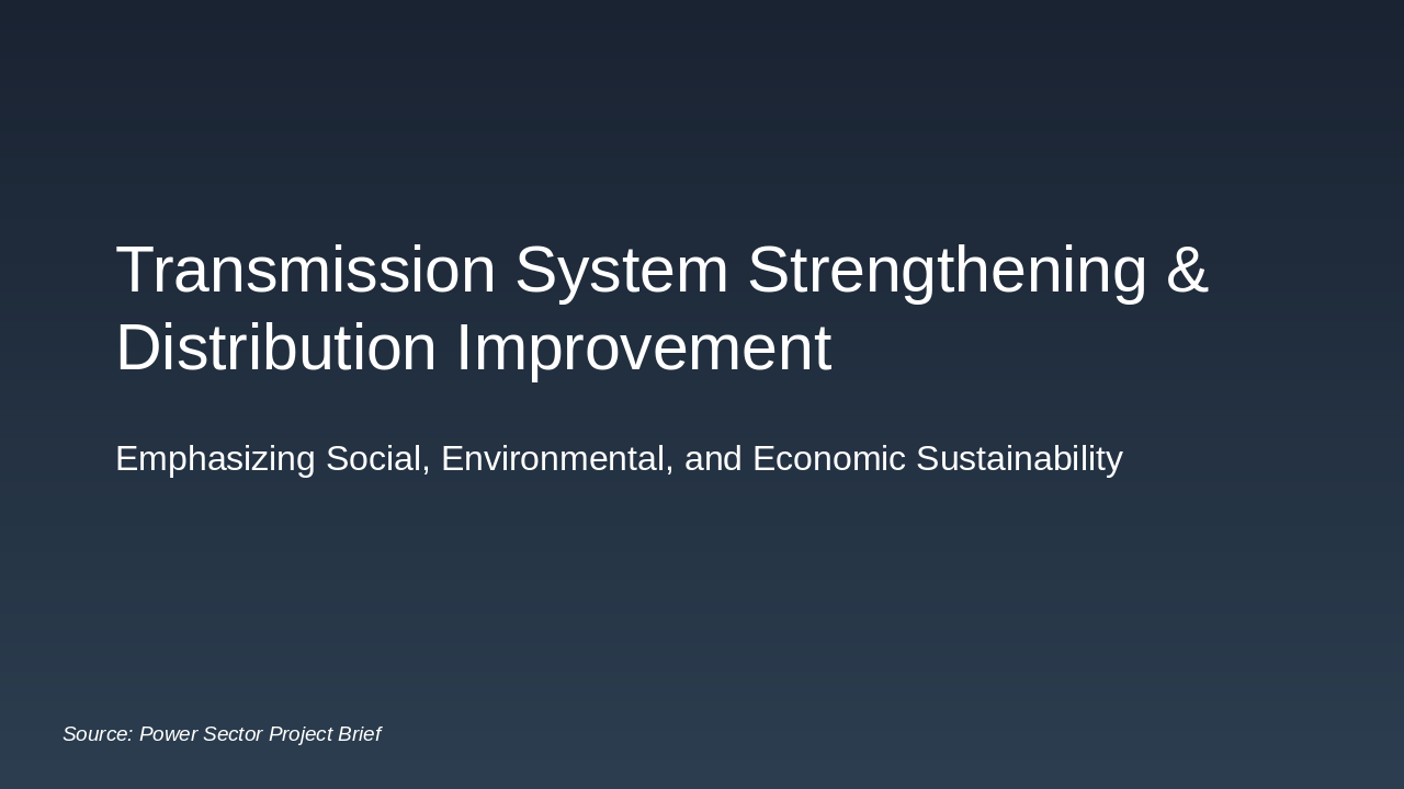 Power Sector: Strengthening Transmission & Distribution