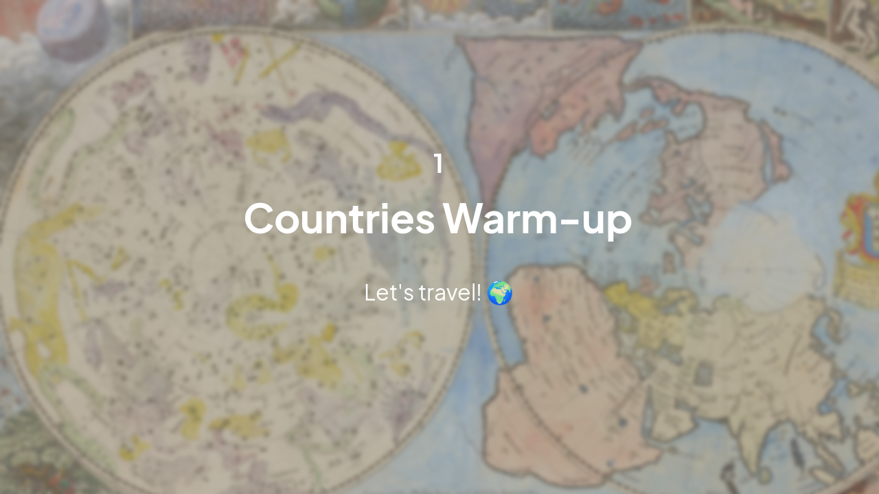 Slide 2 - Countries Warm-up