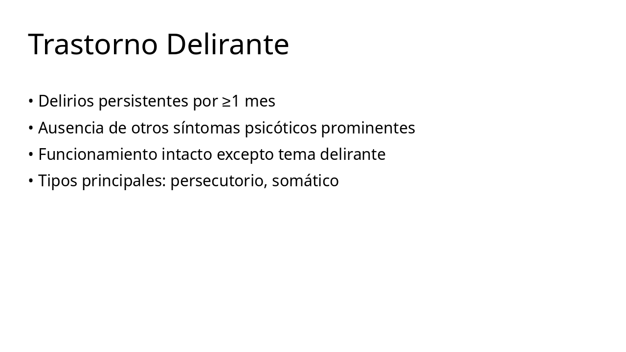 Slide 10 - Trastorno Delirante