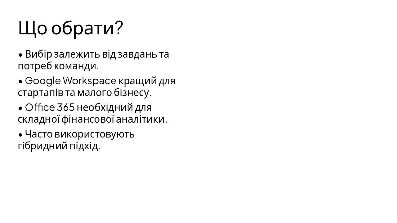 Slide 7 - Що обрати?