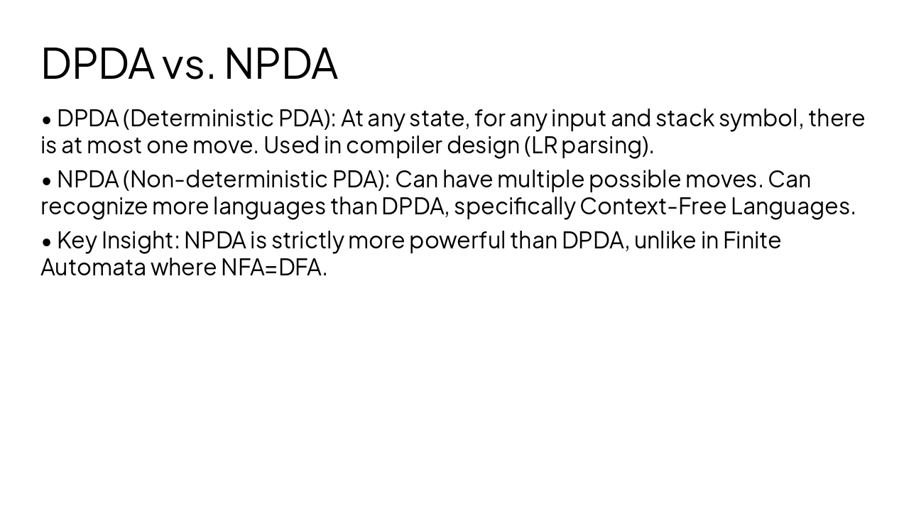Slide 8 - DPDA vs. NPDA