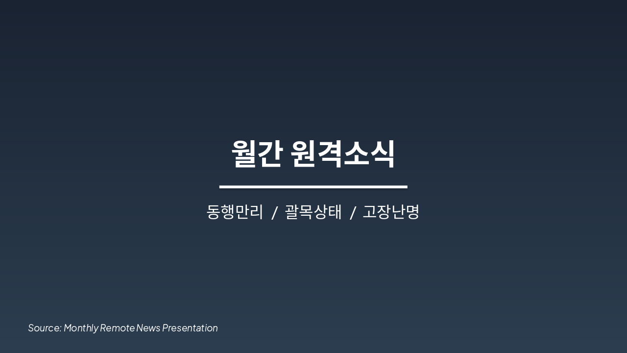 Slide 1 - 월간 원격소식