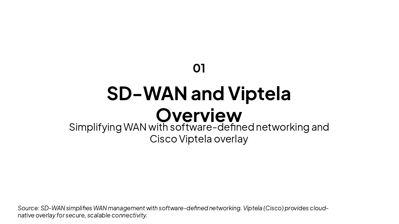 Slide 3 - SD-WAN and Viptela Overview