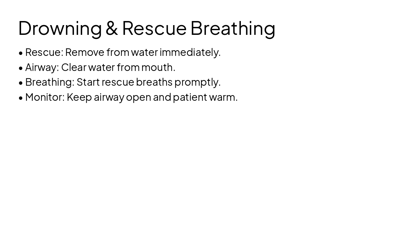 Slide 22 - Drowning & Rescue Breathing