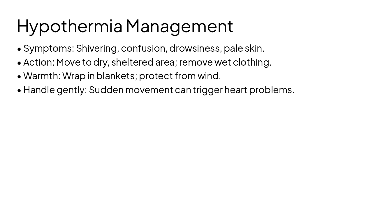 Slide 23 - Hypothermia Management