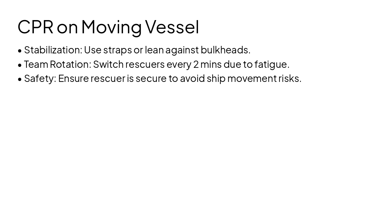 Slide 19 - CPR on Moving Vessel