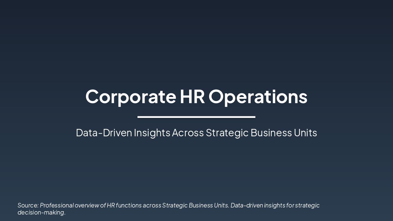 Corporate HR Operations Overview (30 chars)