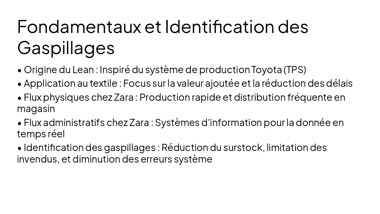 Slide 5 - Fondamentaux et Identification des Gaspillages