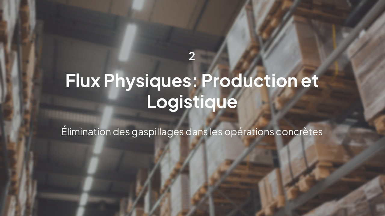Slide 6 - Axe 2: Optimisation des Flux Physiques
