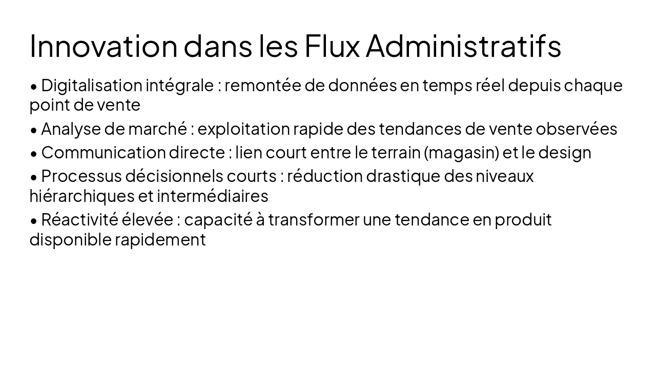 Slide 9 - Innovation dans les Flux Administratifs