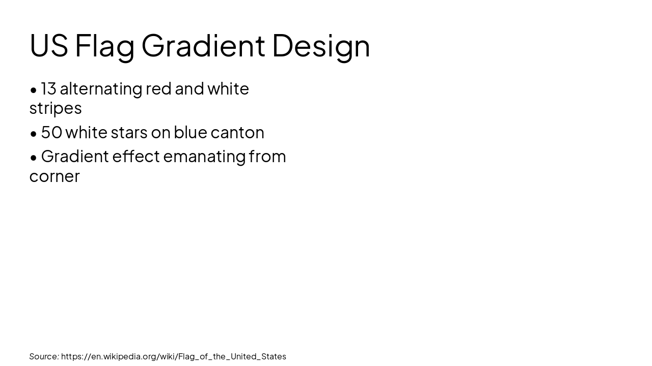 Slide 4 - US Flag Gradient Design