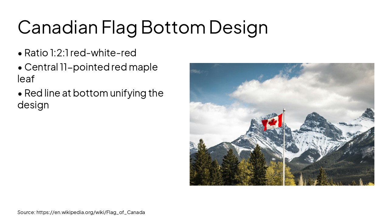 Slide 6 - Canadian Flag Bottom Design