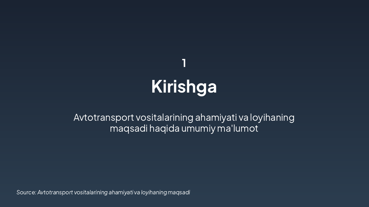 Slide 3 - Kirish