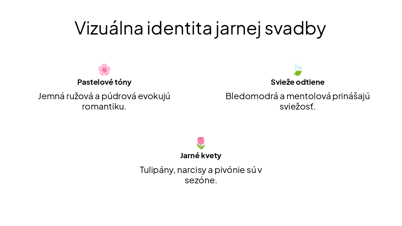 Slide 6 - Vizuálna identita jarnej svadby