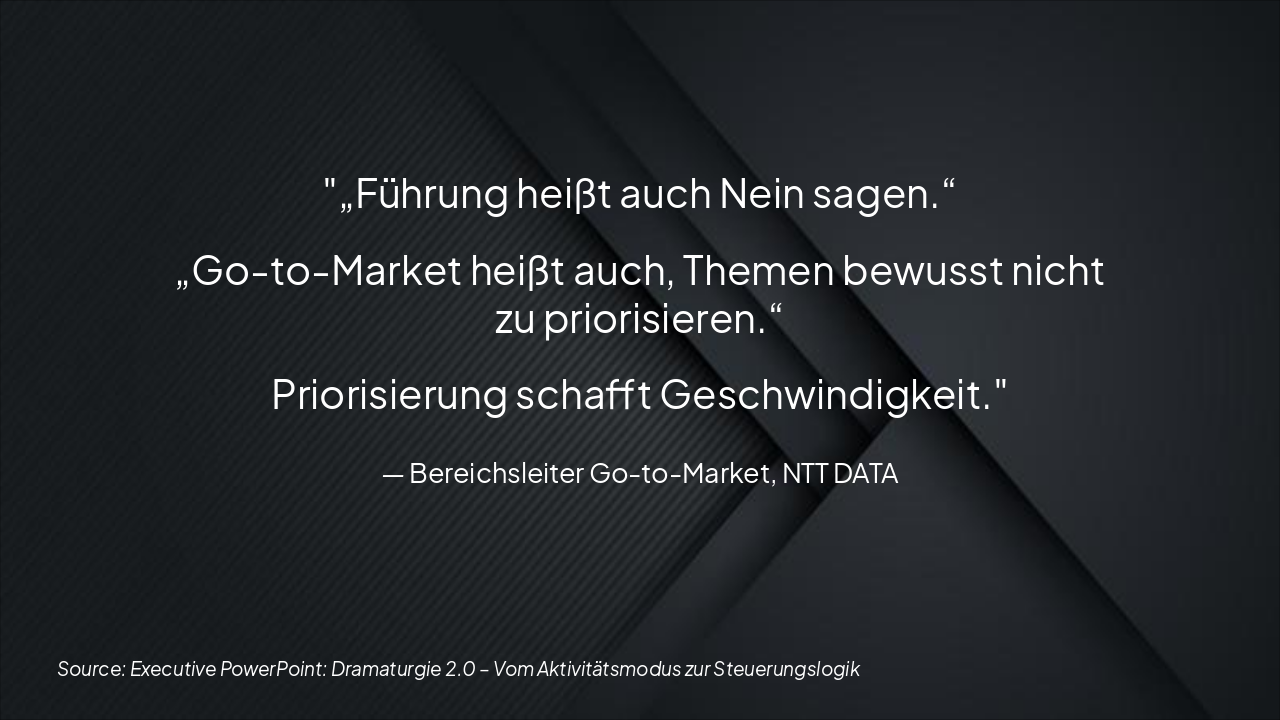Slide 7 - Der Mut zur Priorisierung