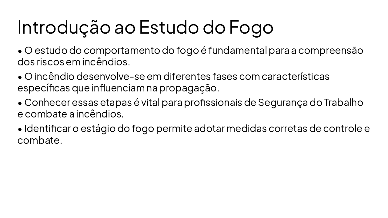 Slide 2 - Introdução ao Estudo do Fogo