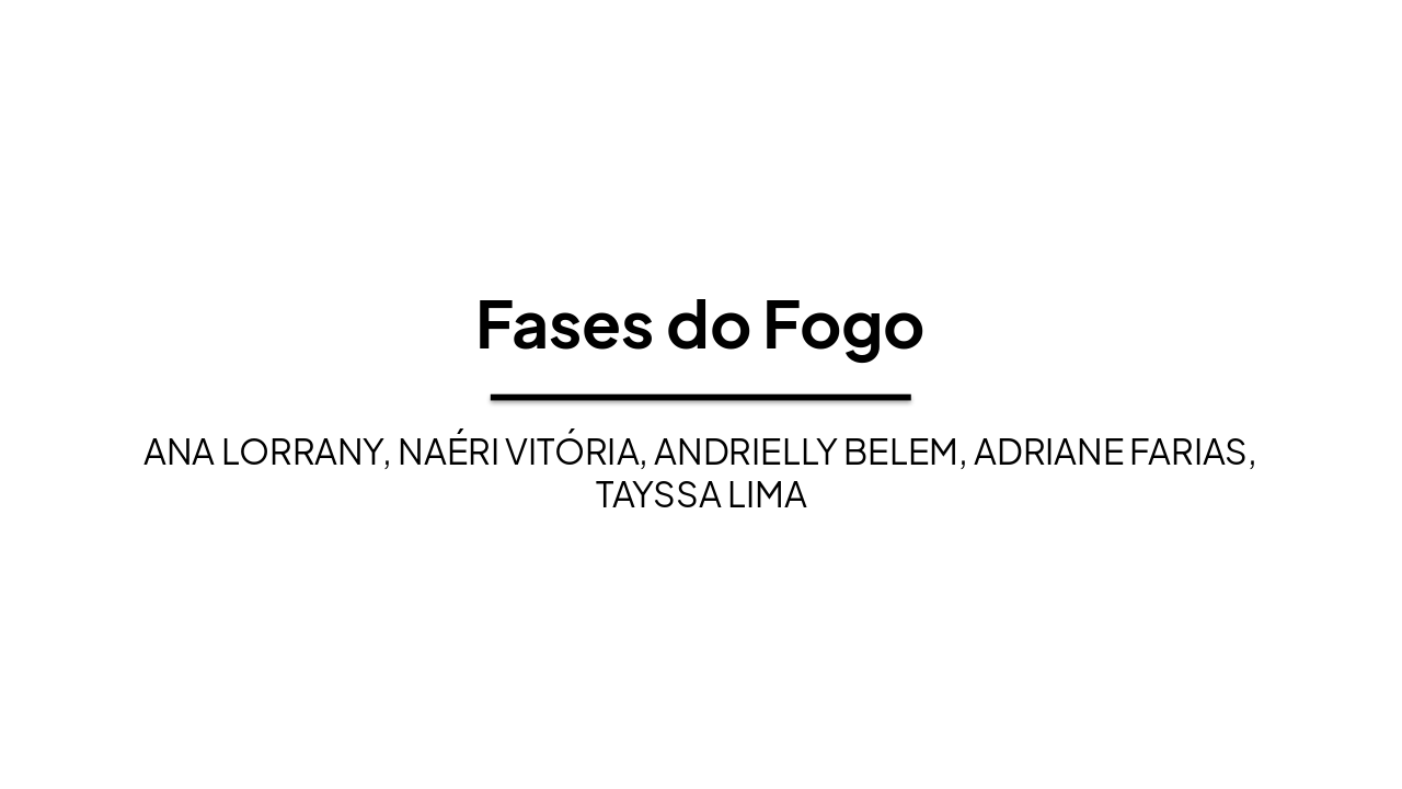 Slide 1 - Fases do Fogo