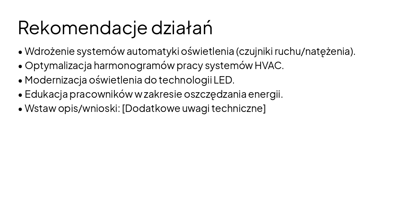 Slide 13 - Rekomendacje działań