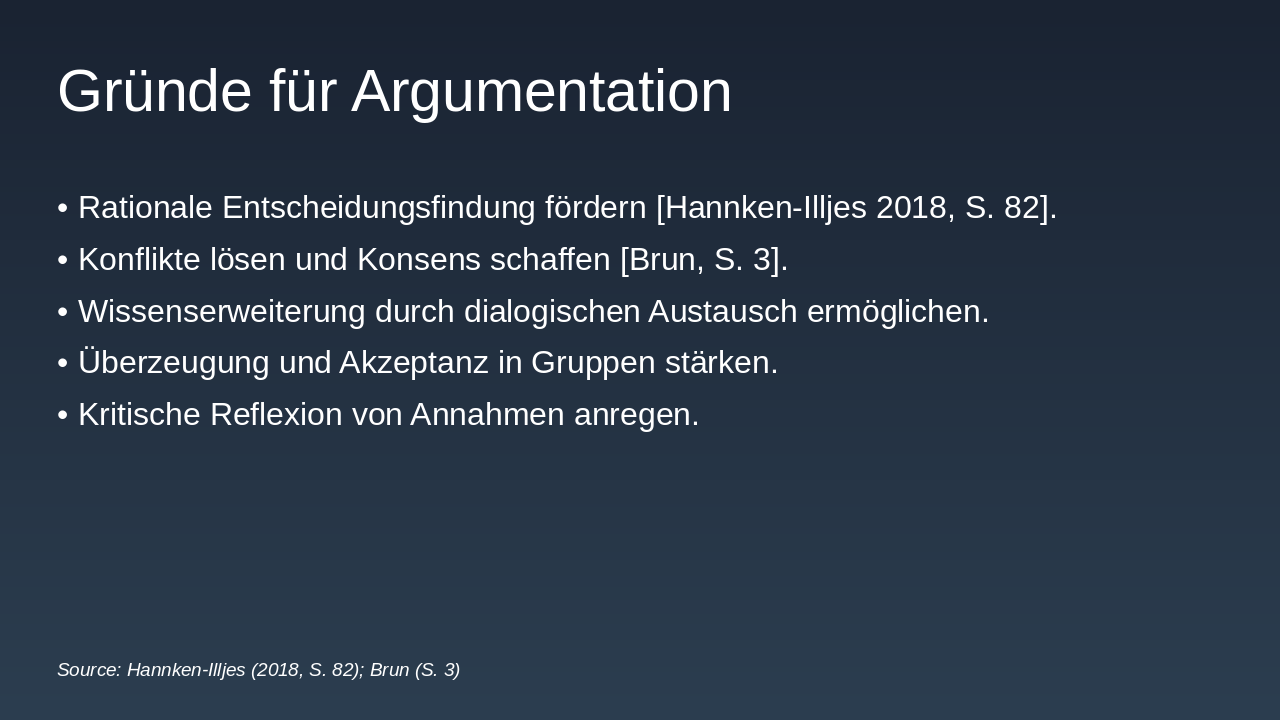 Slide 4 - Gründe für Argumentation