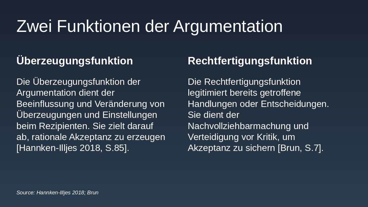 Slide 8 - Zwei Funktionen der Argumentation