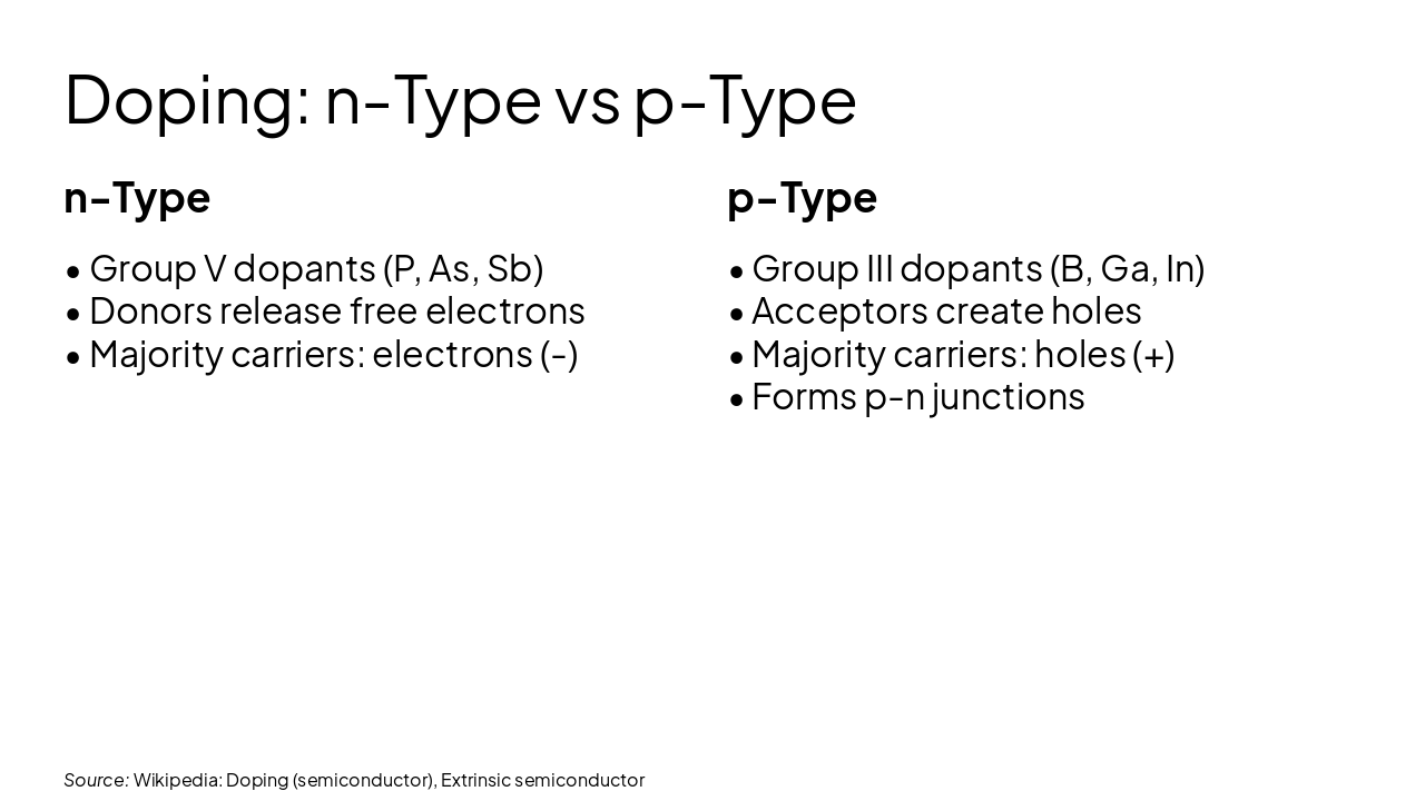 Slide 3 - Doping: n-Type vs p-Type