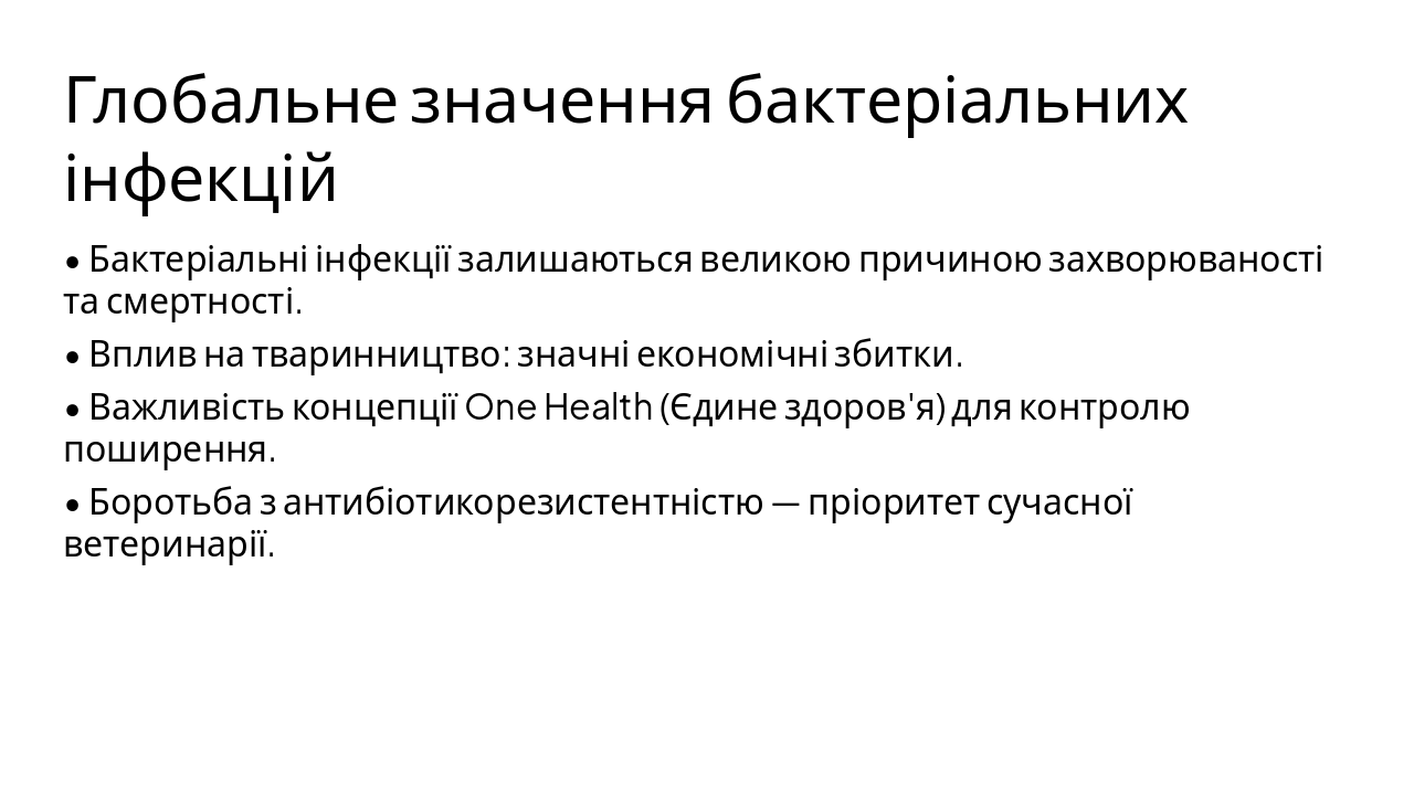 Slide 17 - Глобальне значення бактеріальних інфекцій