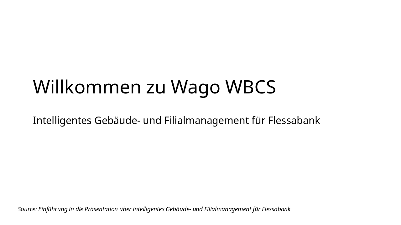 Wago WBCS: Smart Savings for Flessabank