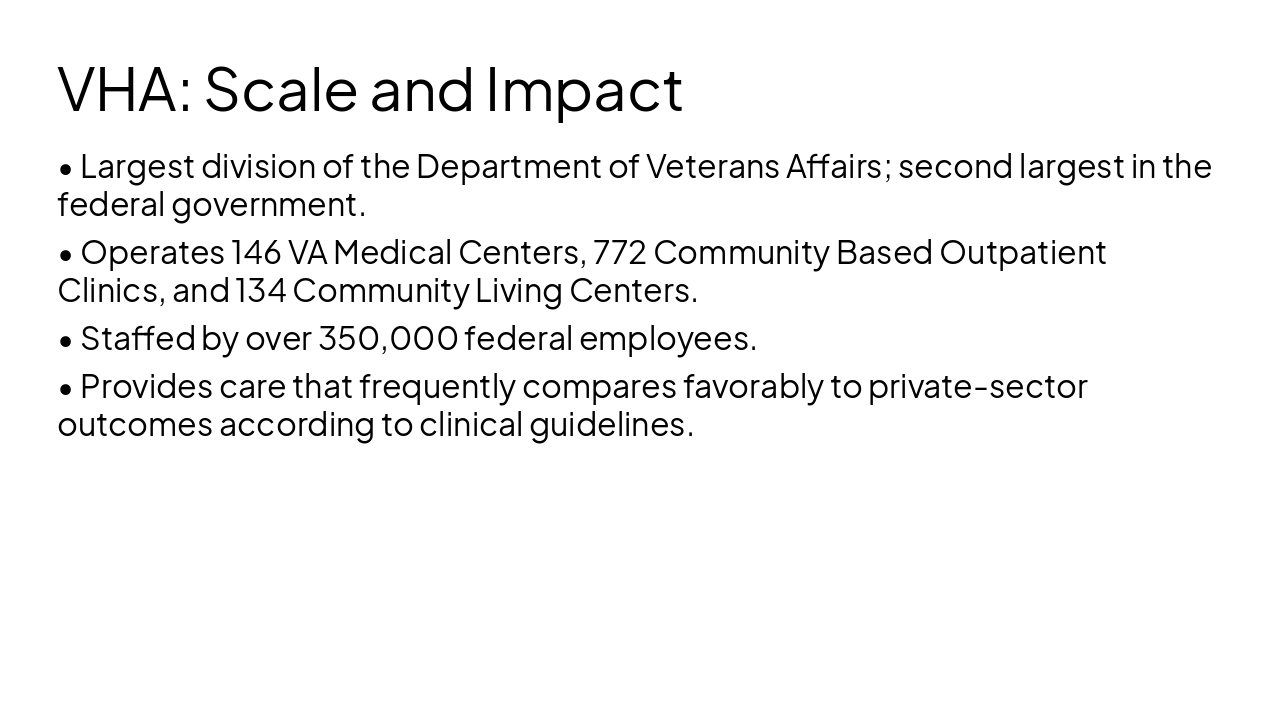 Slide 6 - VHA: Scale and Impact