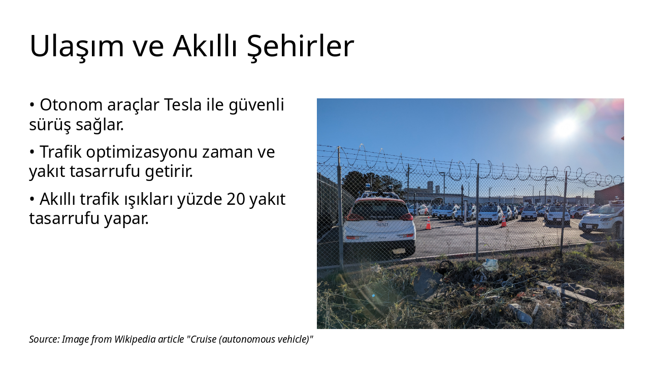 Slide 4 - Ulaşım ve Akıllı Şehirler