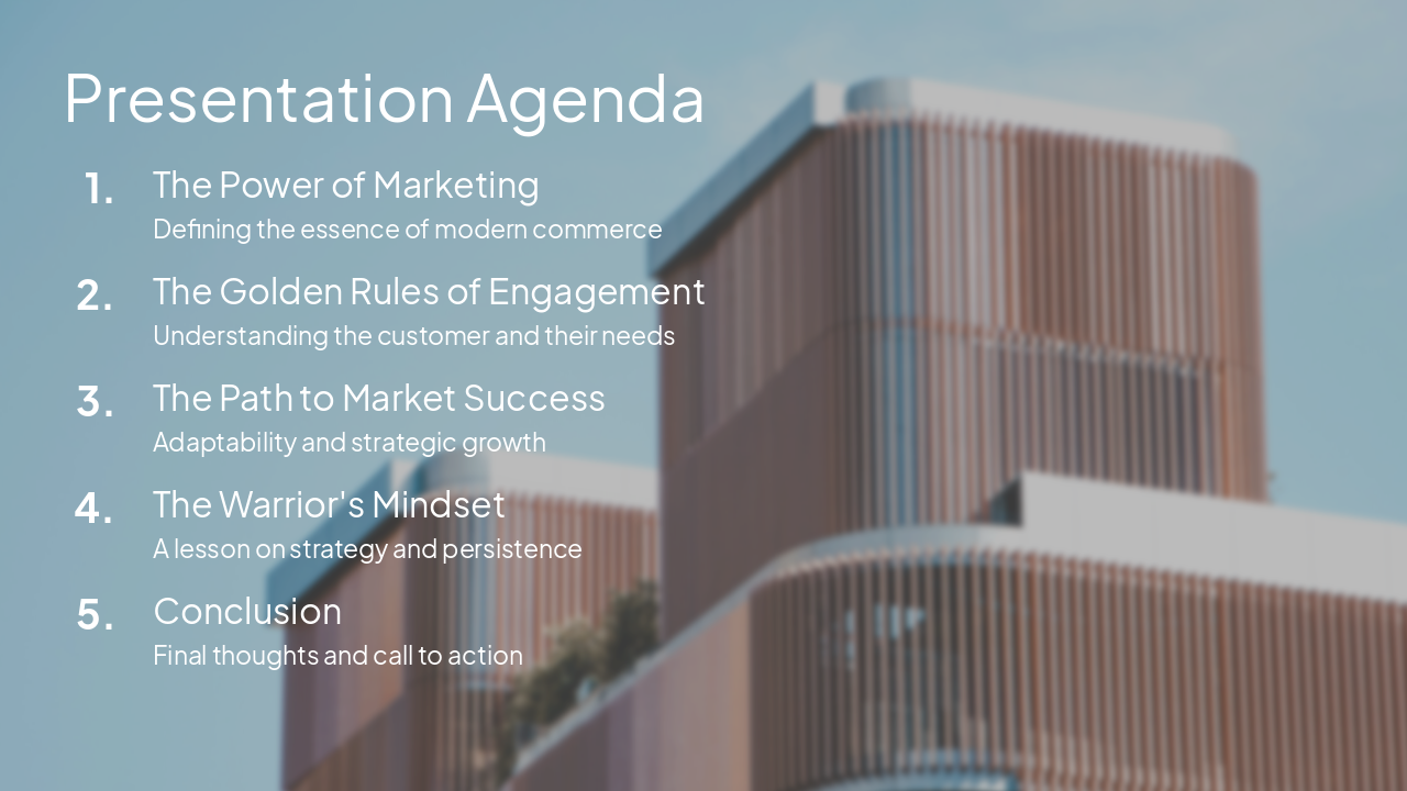 Slide 2 - Presentation Agenda