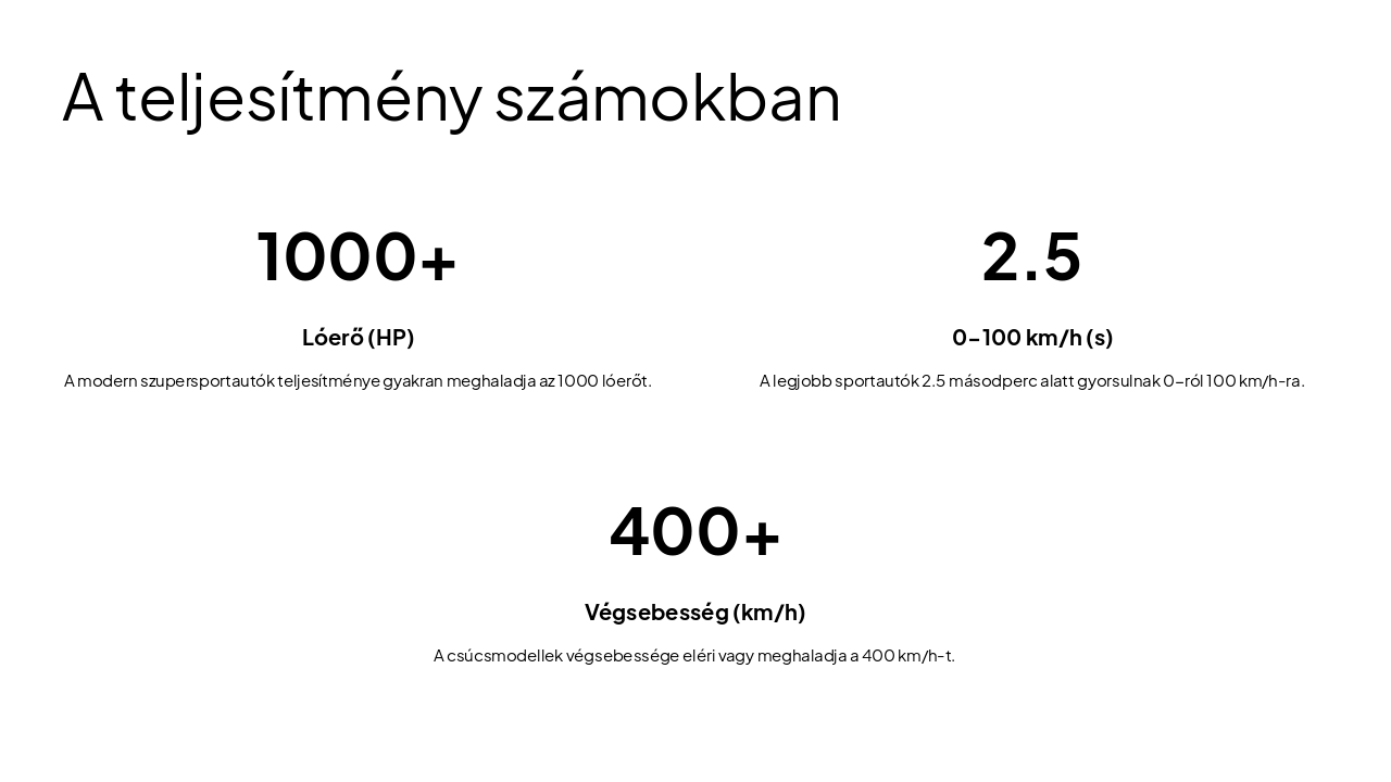 Slide 4 - A teljesítmény számokban