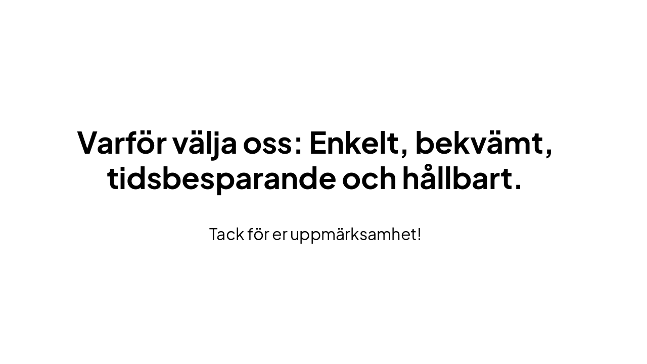 Slide 18 - Avslutning