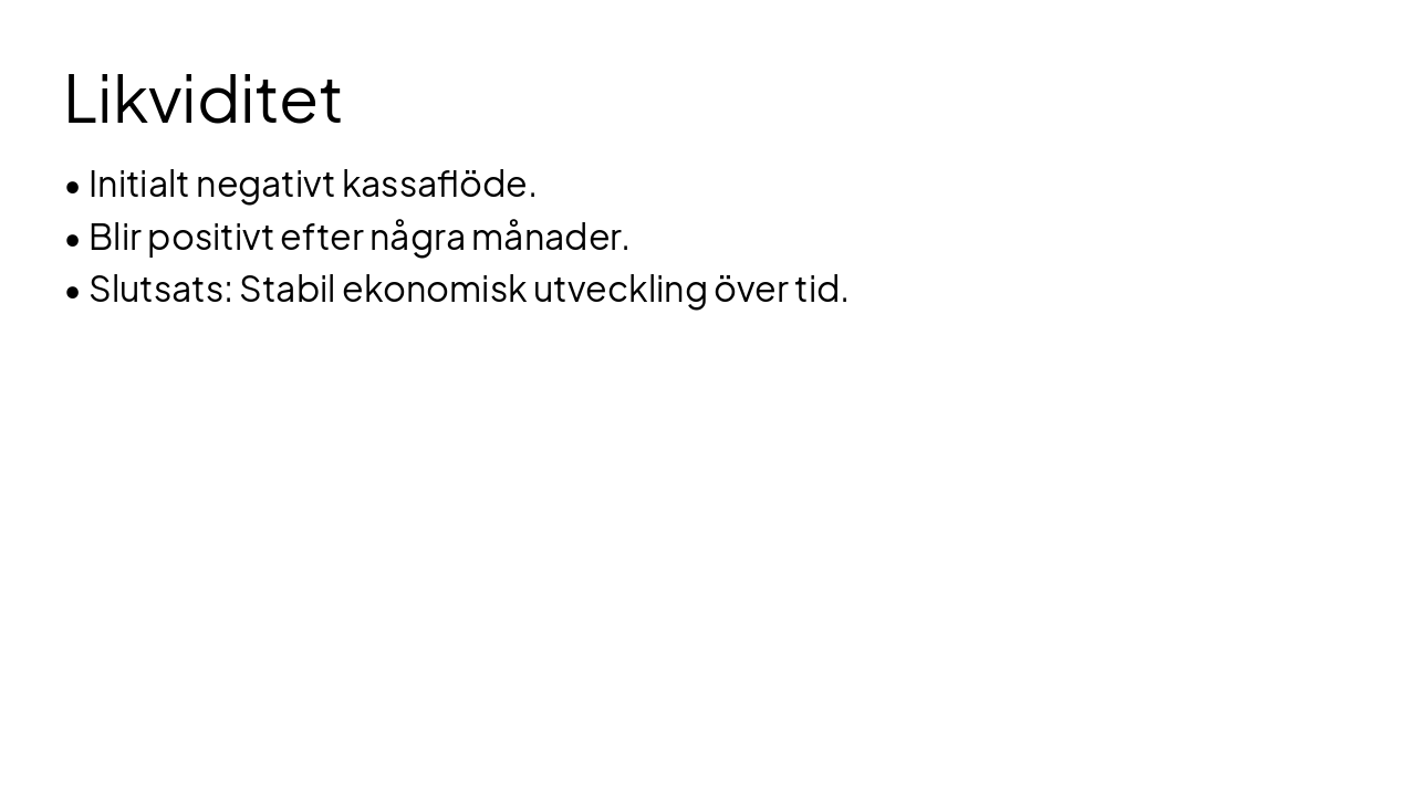 Slide 17 - Likviditet