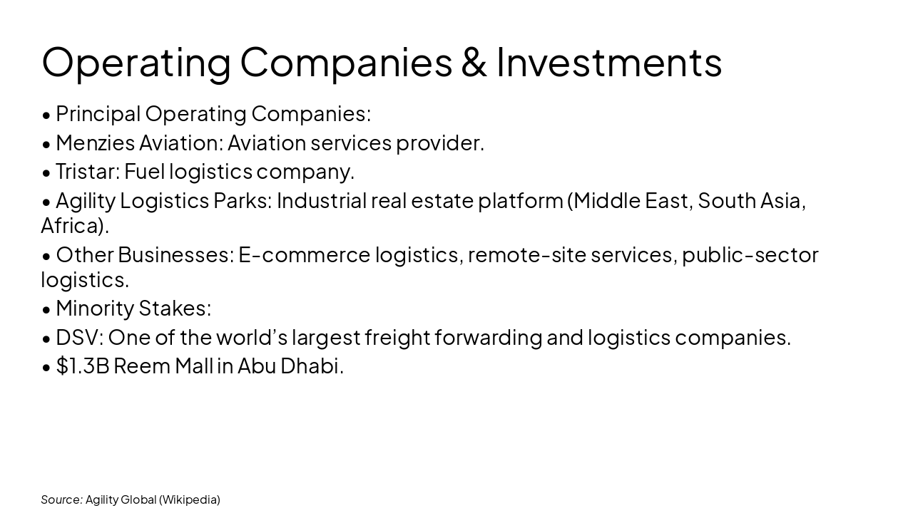 Slide 10 - Operating Companies & Investments
