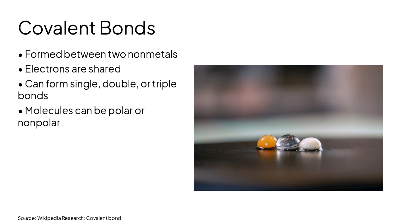 Slide 8 - Covalent Bonds
