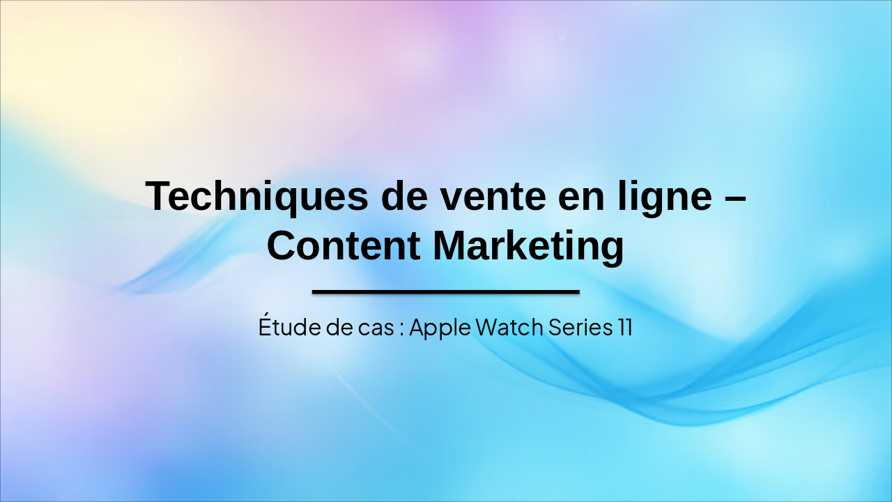 Content Marketing : Apple Watch Series 11