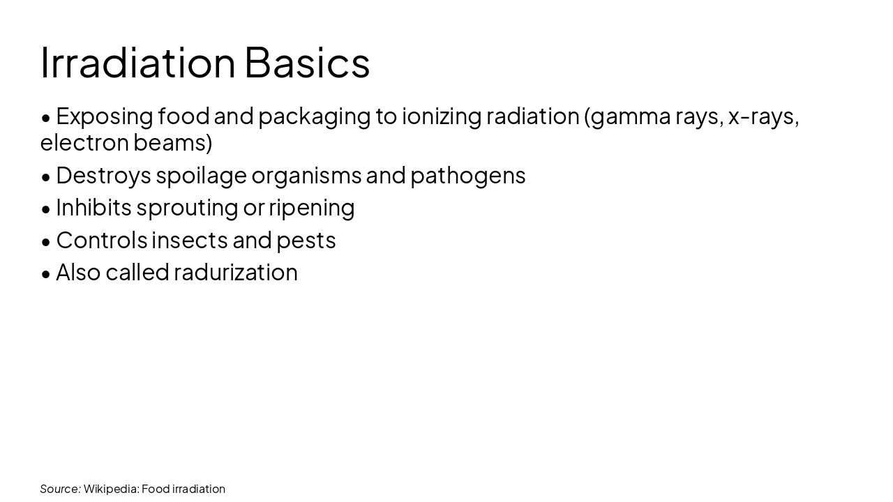 Slide 4 - Irradiation Basics