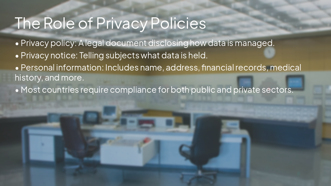 Slide 5 - The Role of Privacy Policies