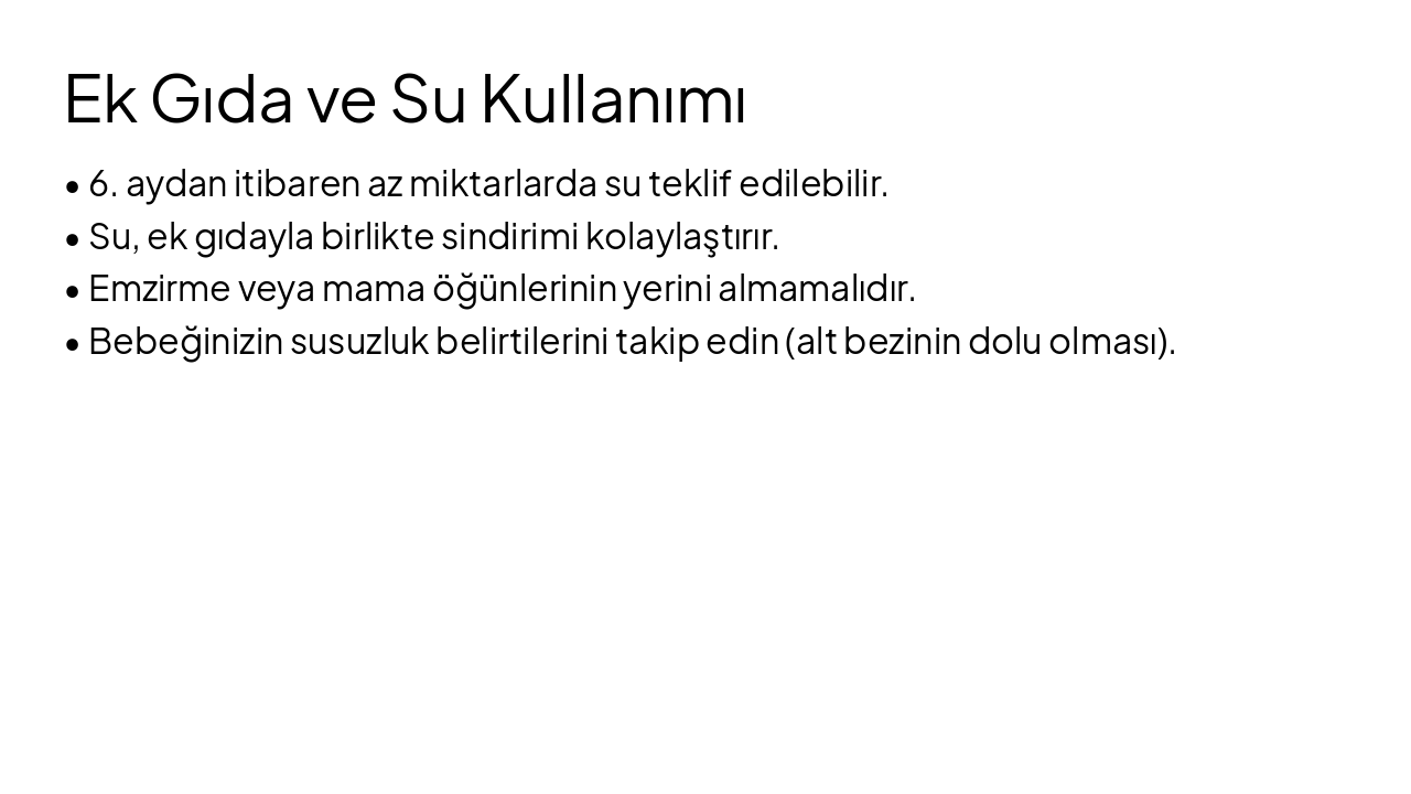 Slide 8 - Ek Gıda ve Su Kullanımı