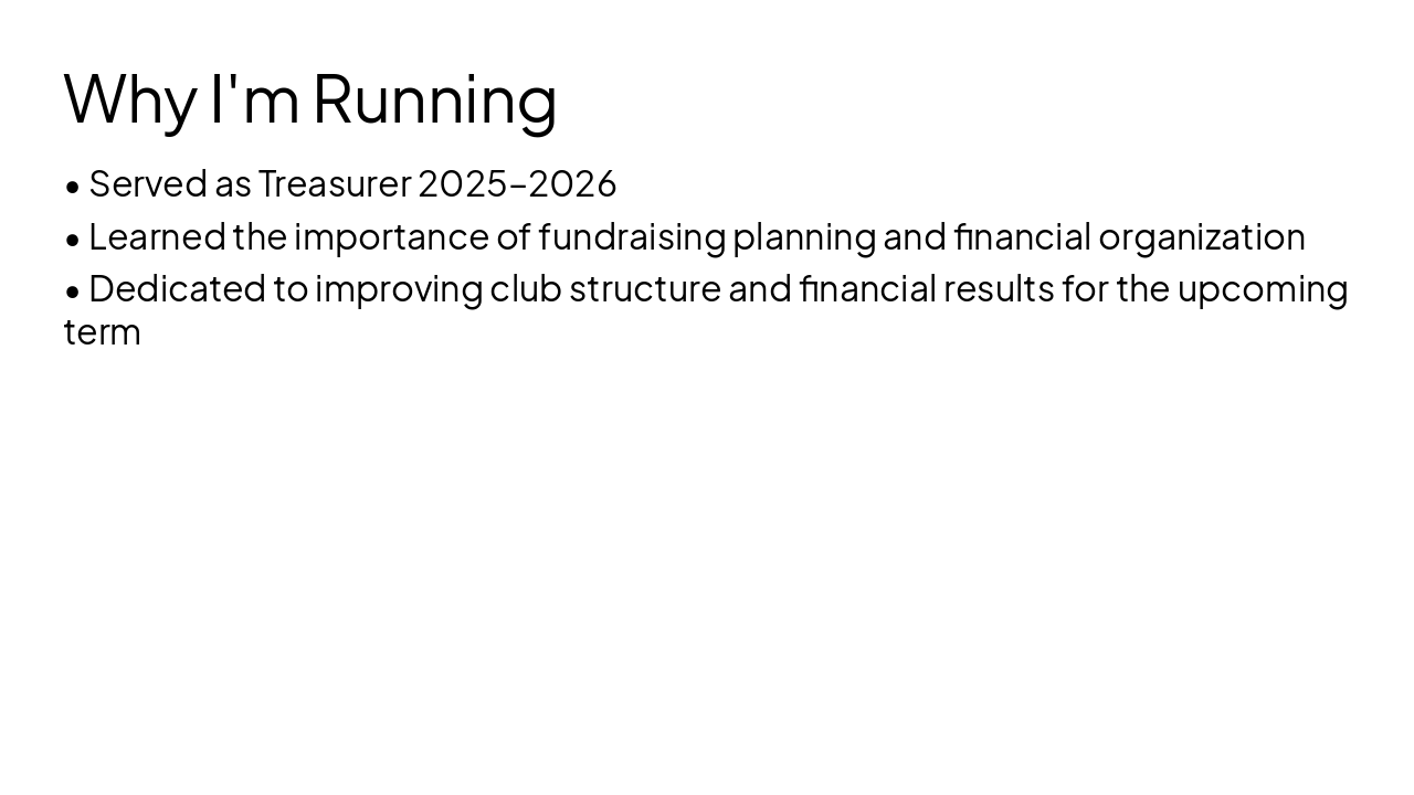 Slide 3 - Why I'm Running